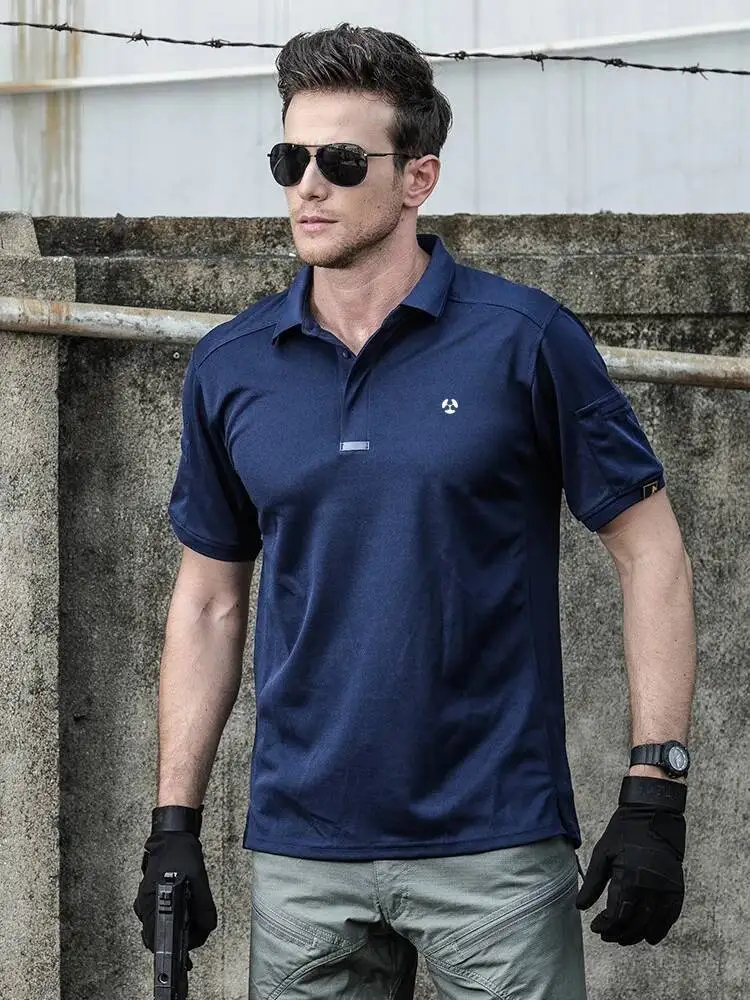 

Тактическая футболка с лацканами для пешего туризма, мужская быстросохнущая толстовка с короткими рукавами, спортивная тренировочная футболка Fiess, рабочая одежда, рубашка для гольфа