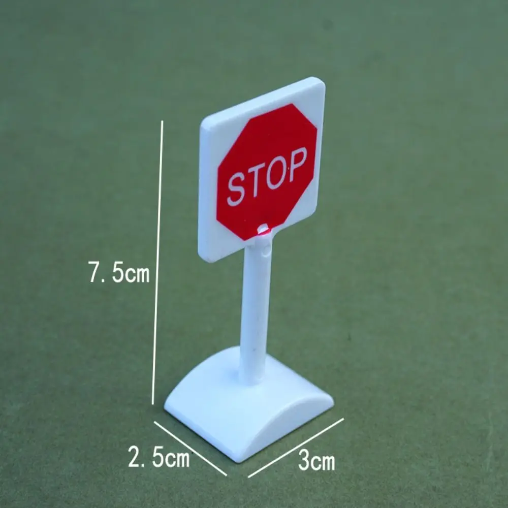 Road Block Dollhouse Speed Limit Sign Miniature Model Toy Simulation City Road Signs Durable Mini Mini Traffic Road Signs