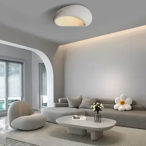 북유럽 미니멀리스트 Wabi Sabi 저렴한 럭셔리 샹들리에 크림 스타일 침실 천장 조명 광택 장식 Led 램프 비품