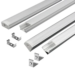 DHL 10-20pcs/lot 1M U/V Shape Corner Aluminium Profile Channel Holder for LED Strip Light Bar Under Cabinet Lamp Kitchen Closet