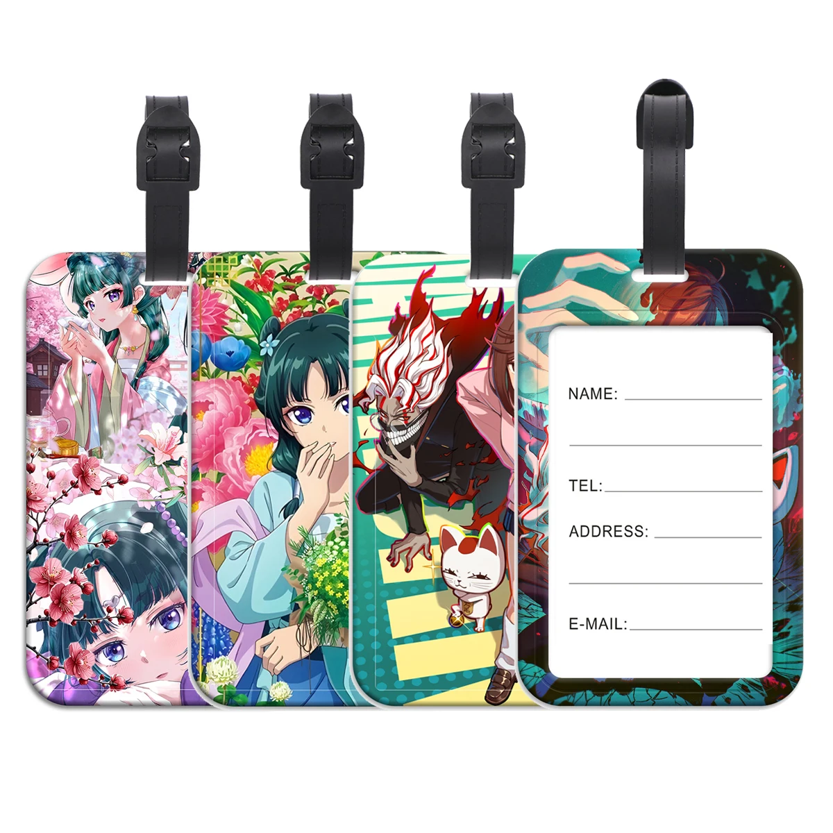 

Anime Figure Luggage Tags Hanging Tag Suitcase ID Addres Name Holder Baggage Tag Label Anti-lost Travel Accessories