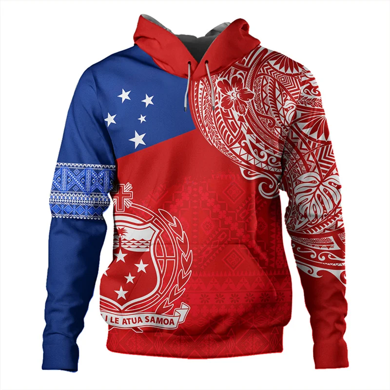 

3D Maoli Flag Polynesian Tattoo Printed Hoodies Polynesian Flag Totem Graphic Hooded Hoody Kid Fashion Cool Pullovers Top Hoodie