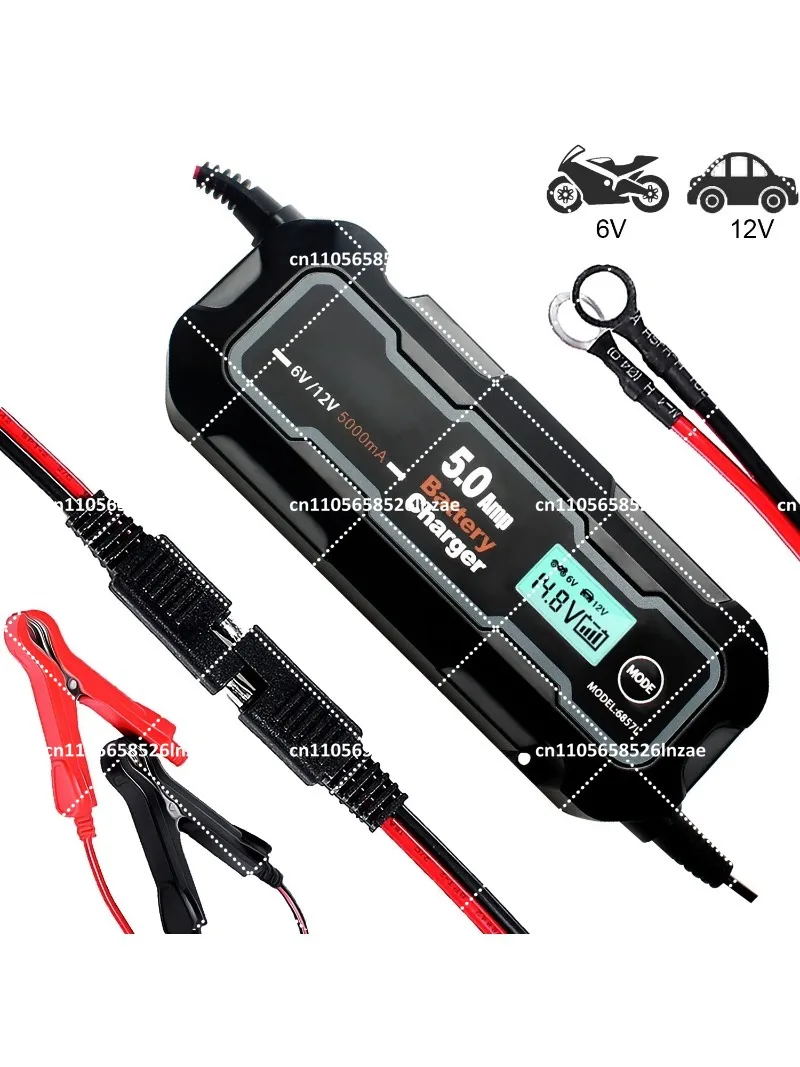 Smart Battery Charger 6V 12V 5A Pulse Repair for Car Lead Acid AGM Battery Maintainer