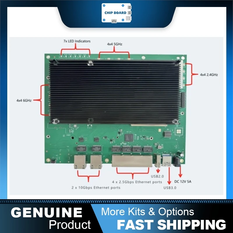 

Платформа маршрутизатора Qualcomm IPQ5424 с трехдиапазонным подключением Wi-Fi 7 нового поколения, пропускной способностью до 22 Гбит/с и двумя интерфейсами 10GbE
