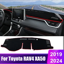 For Toyota RAV4 XA50 2019 2020 2021 2022 2023 2024 RAV 4 Hybrid Car Dashboard Cover Mats Pad Instrument Desk Carpets Accessories
