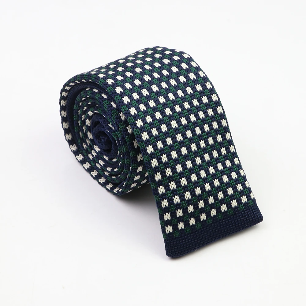 Cravatte classiche in maglia per uomo abiti Casual cravatta Plaid Dots per il tempo libero cravatte da uomo calde per matrimoni d'affari 6cm di larghezza cravatte da uomo