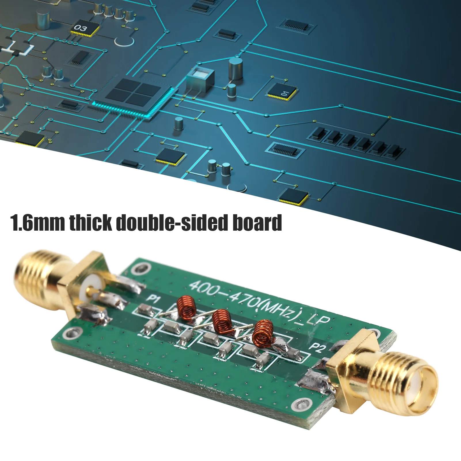 Módulo de filtro de passagem baixa LPF 400-470MHZ, componente eletrônico PCB, equipamento de distribuição de energia