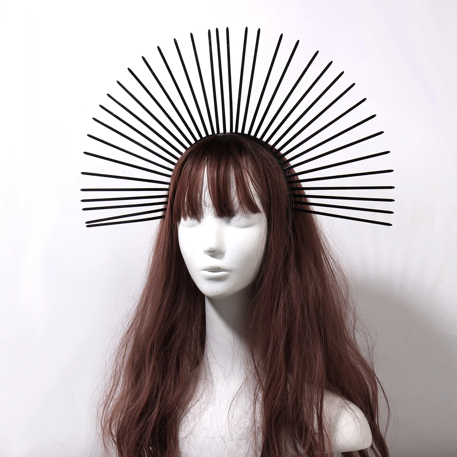 Women Headpiece Sun Halo Crown Vintage Headwear Cosplay Girl Lolita Halloween Carnival Party Costume Props Headband