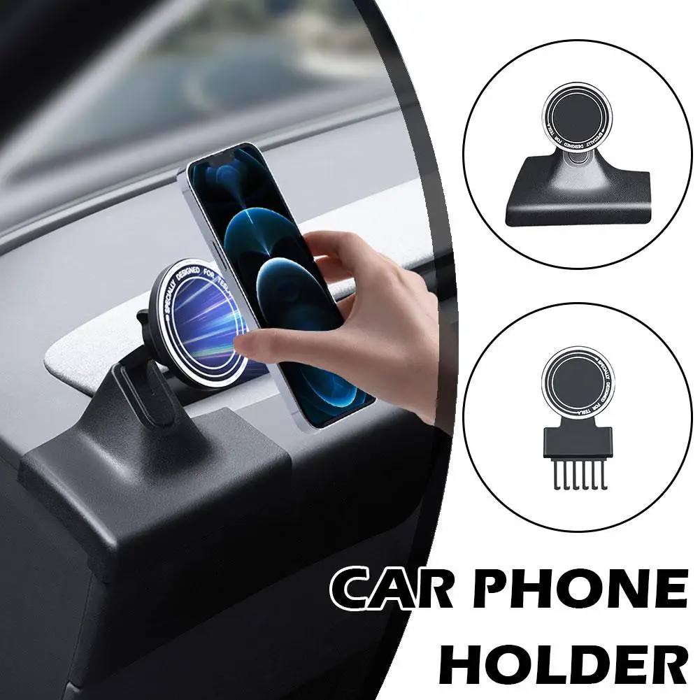 For Tesla Highland Magnetic Car Phone Holder Control Navigation Screen Side Mount Holder For Magsafe Car Accessories A9R6