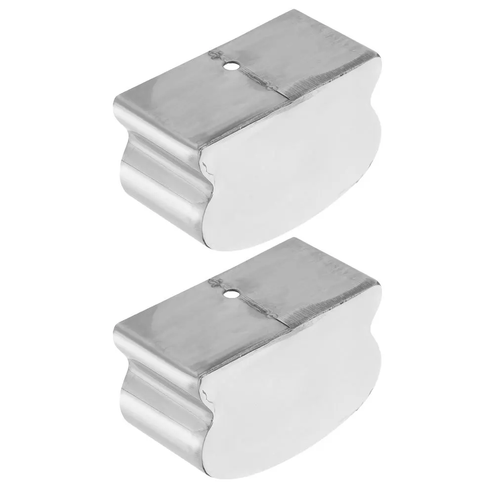 

2pcs H rail End Caps Stainless Steel Durable Easy Install Corridor Stair Balcony Staircase Replacement Railing Brackets Covers