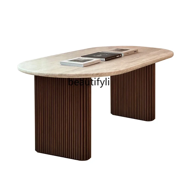 

ss8350 Cave из цельного дерева для дома, натуральный овальный, обеденный стол