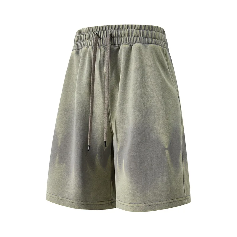 

Summer Casual Shorts for Men Cotton Washed Vintage American Style Short Pants Male Loose High Street Drawstring Sweatpants Man