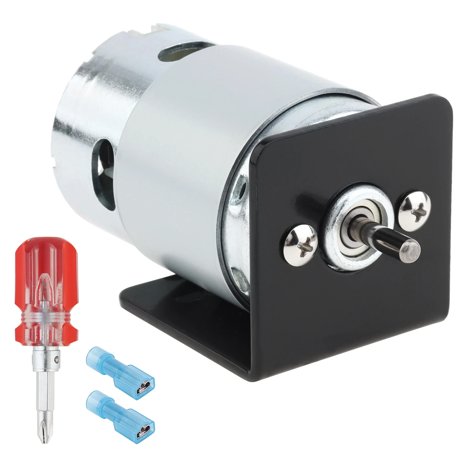 24V 895 DC Motor 3000-20000RPM High Speed High Torque Micro Motor Built-in Cooling Fan for DIY Tools/ Power Upgrade with Bracket