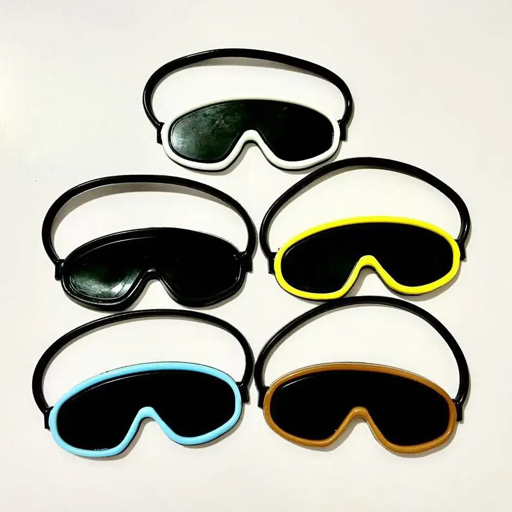 トレンド 10-17 センチメートルミニサングラスメガネ DIY プラスチックメガネ衣類オーバルメガネ人形アクセサリー