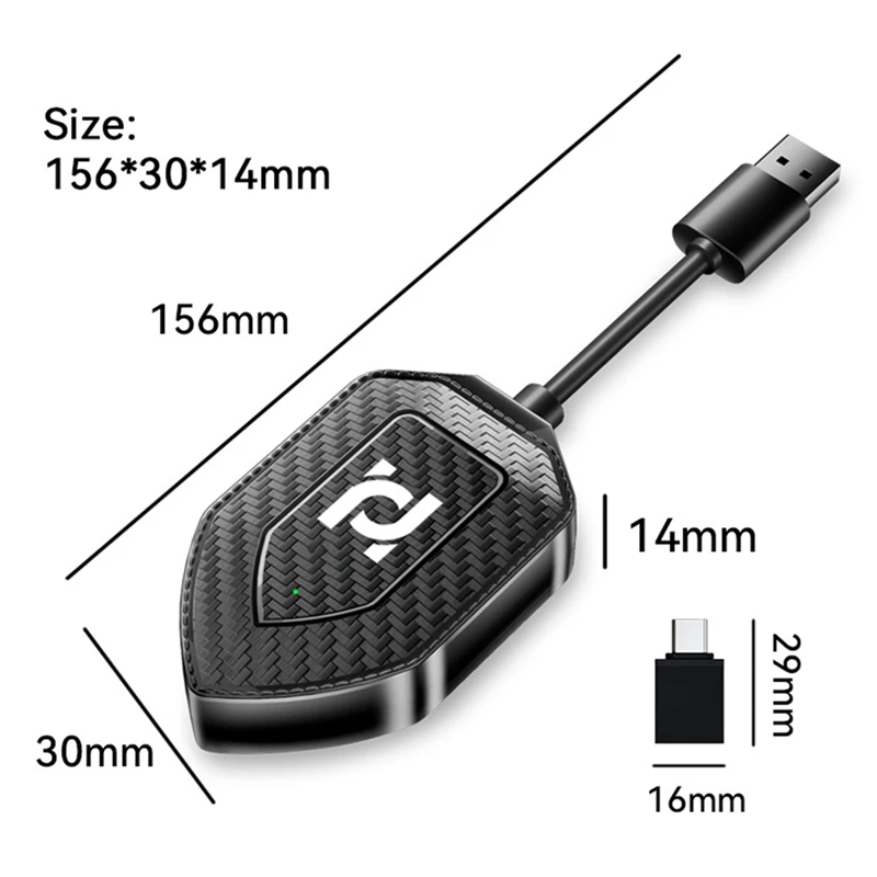 T04C-Carplay Box Android Auto Wireless Carplay Converter Car Android Smart Box Car Adapter Wireless Adapter Easy To Carry