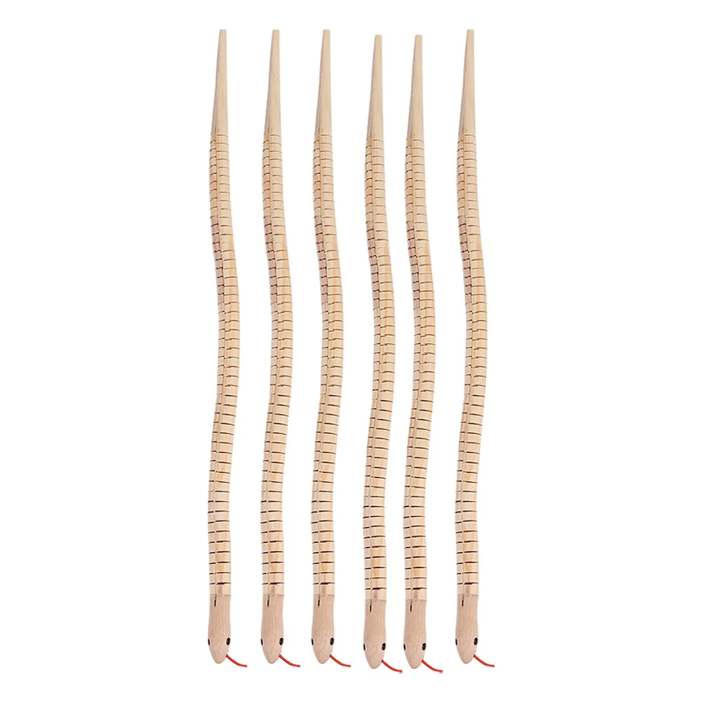 

Fidget Artificial Wood Snake Kids and Crafts Wooden Tricky Props Figure Toys