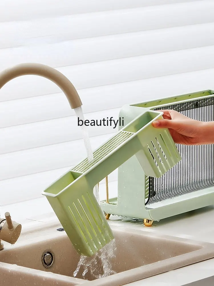 zq Kitchen Knife Holder Storage Rack Chopping Board Rack Chopsticks Cage Knife Holder Tube Multifunctional Draining Knife