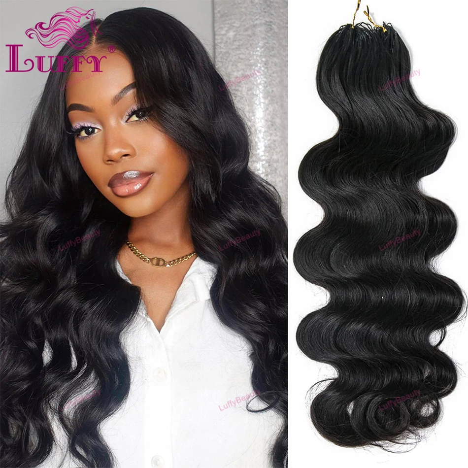 

Body Wave Crochet Human Hair Knotless Pre-Separated Human Hair With String Pre-Looped Reusable Feather Crochet Hair Extensions