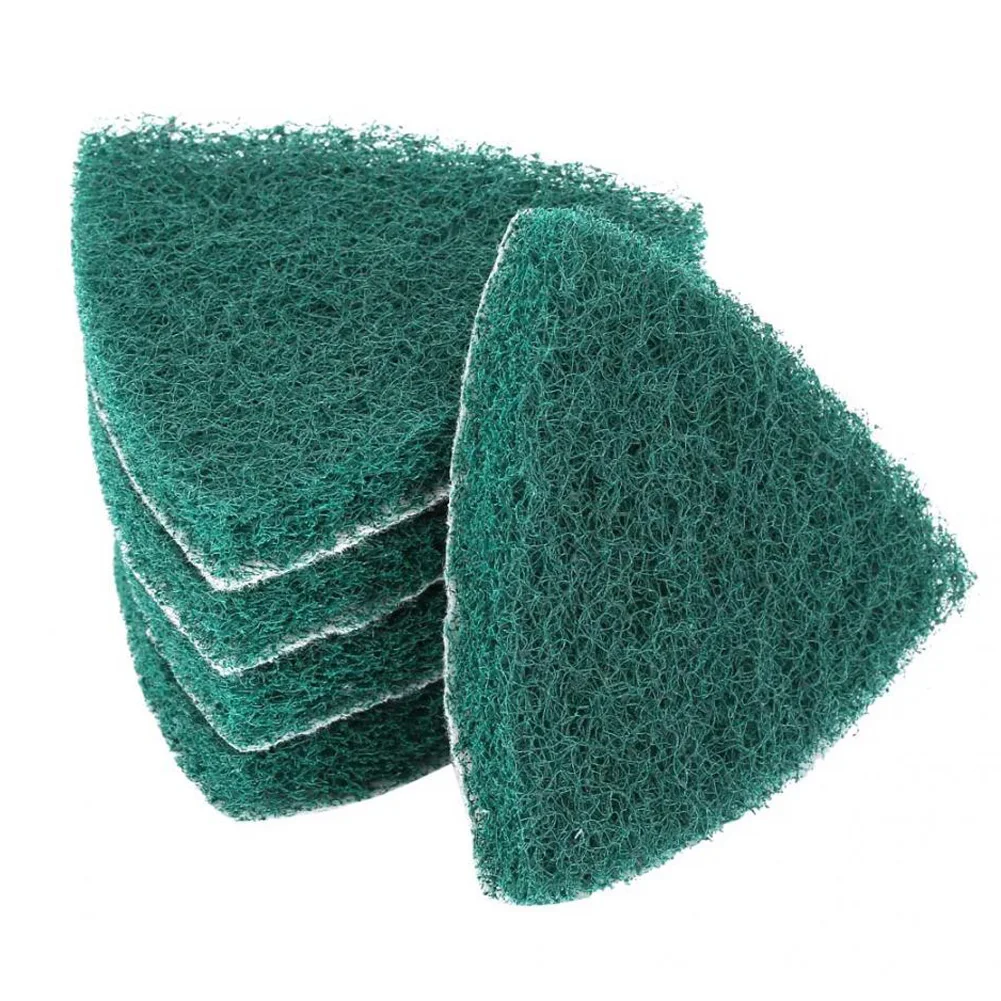 5Pcs Triangle Polishing Pad Scouring Pad 240 Grit For Cleaning Polish Rust Deburring Pneumatic Polishing Machine Abrasive Tools