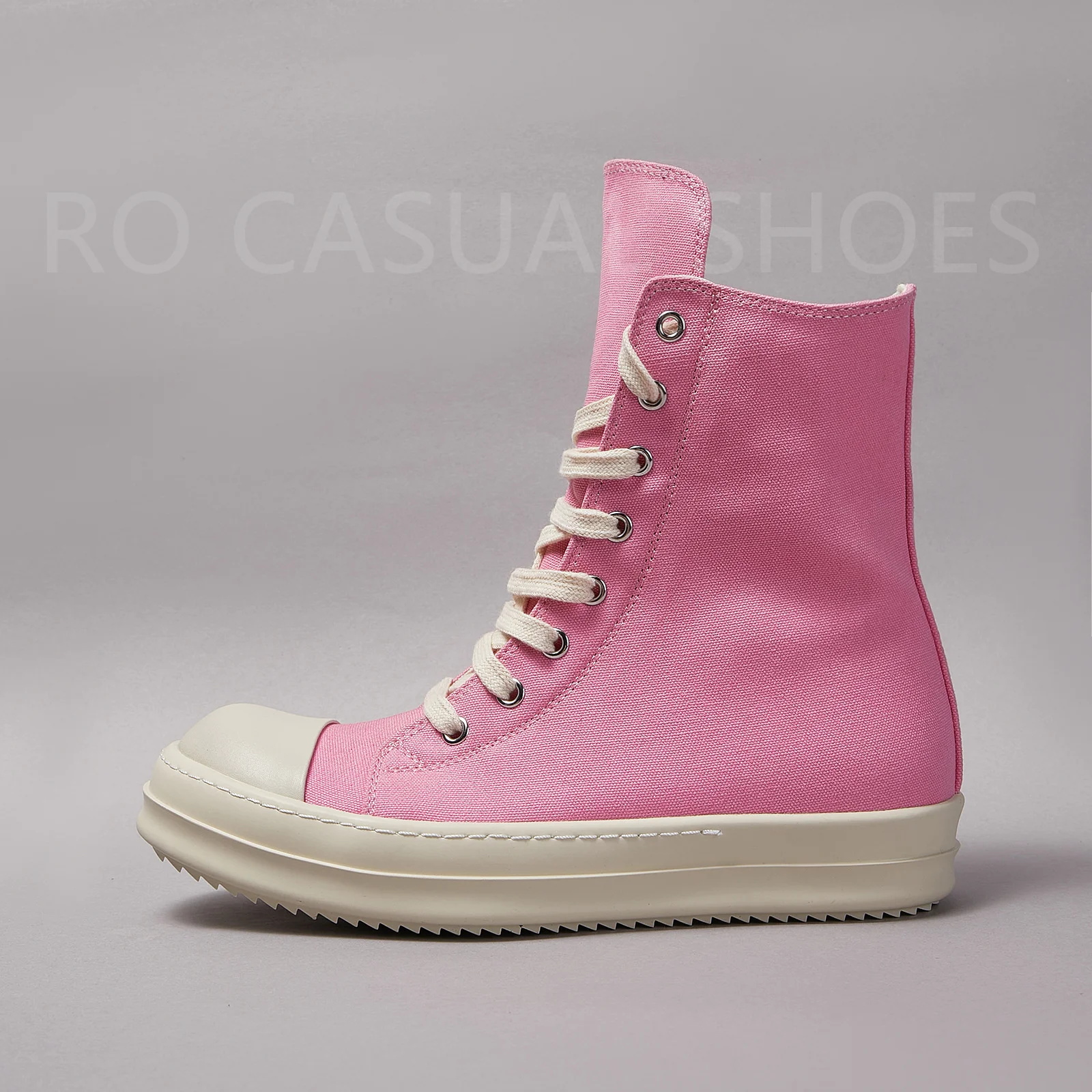 Luxury Outdoor Pink Canvas High Top Casual Men & Women Shoes Owens Design Party Men Women Sneaker & Shoes