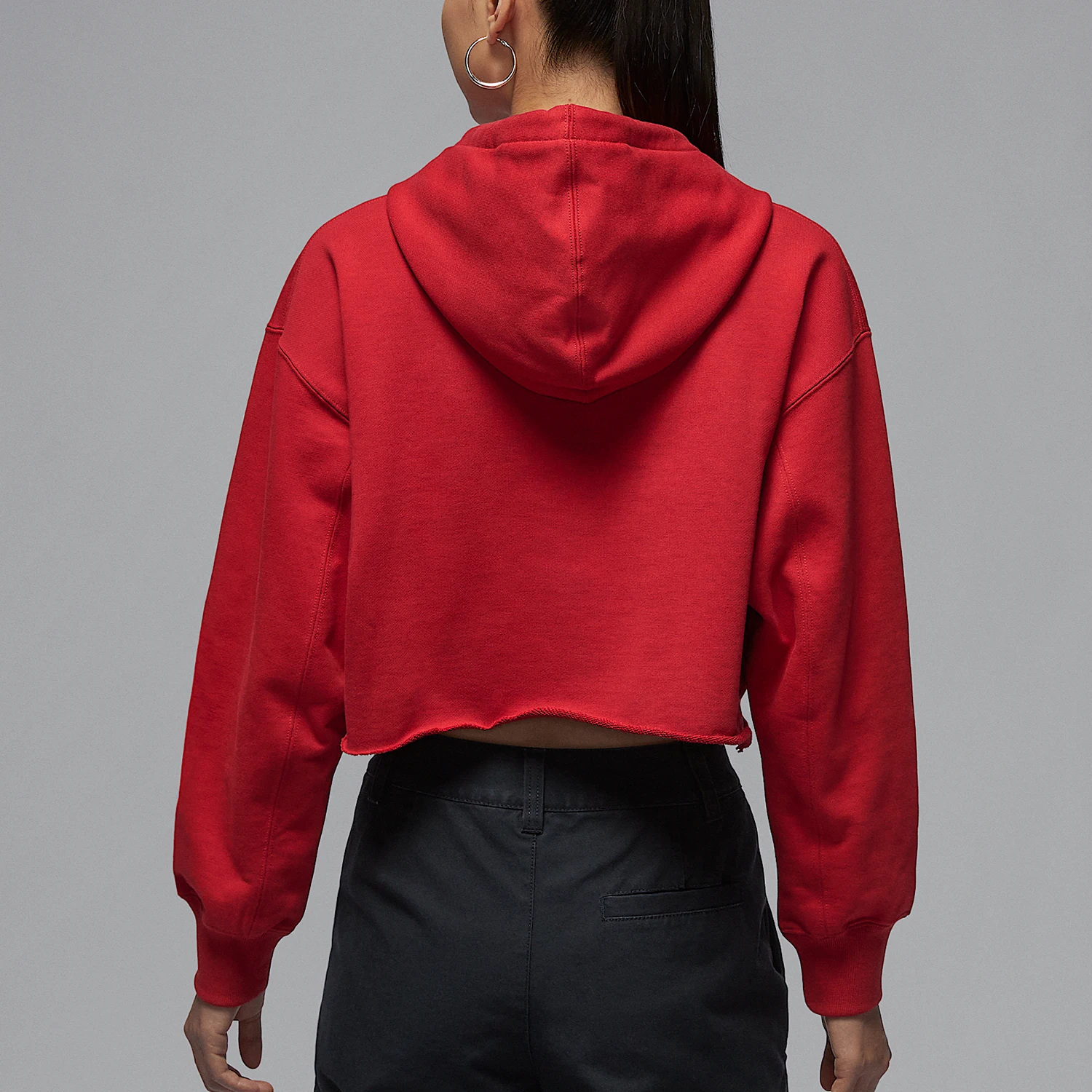 Nike genuine JORDAN women's short hooded fashionable crop top sweatshirt HJ0146-636 view 2