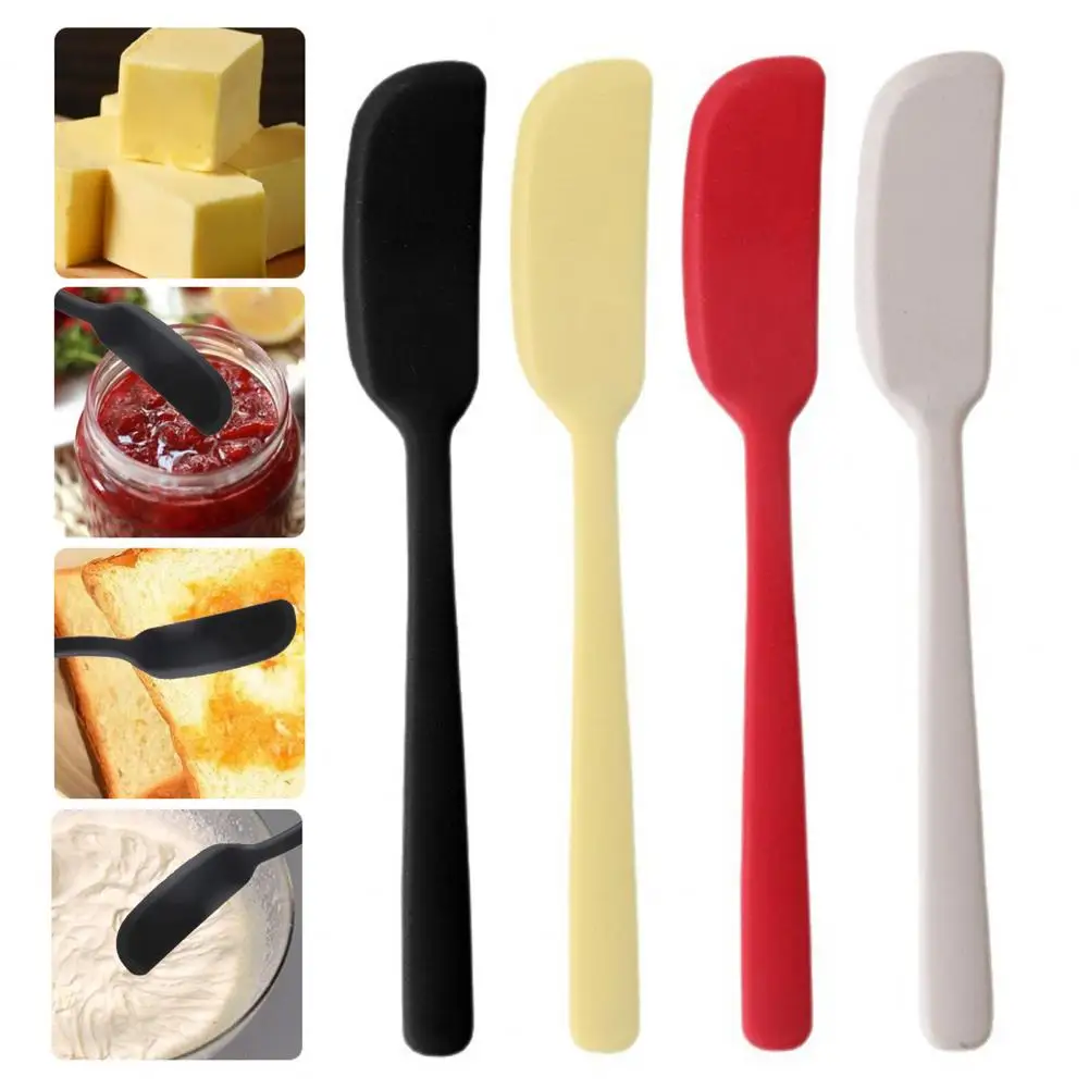 Heat Resistant Spatula Silicone Spatula Set Food Grade Heat Resistant Kitchen Gadgets Long Handle Ergonomic Butter Cheese Jam