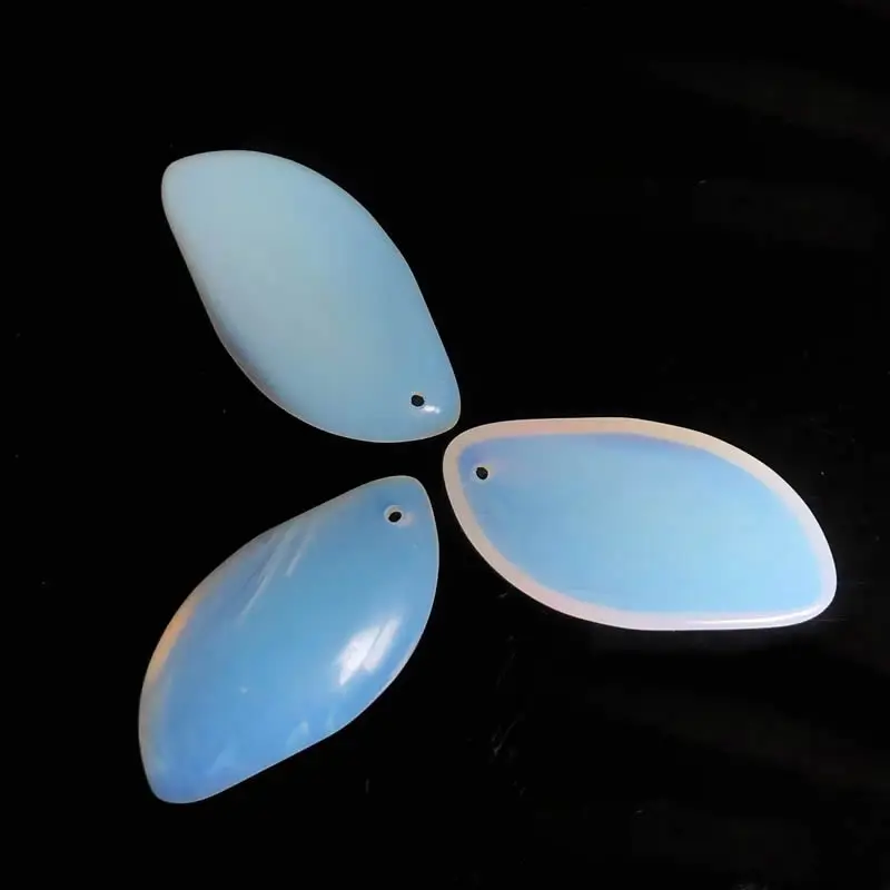 Natural Stone Pendant Leaf shape Agate crystal Quartz Charms For Jewelry DIY Necklace Bracelet Earring Accessories Making