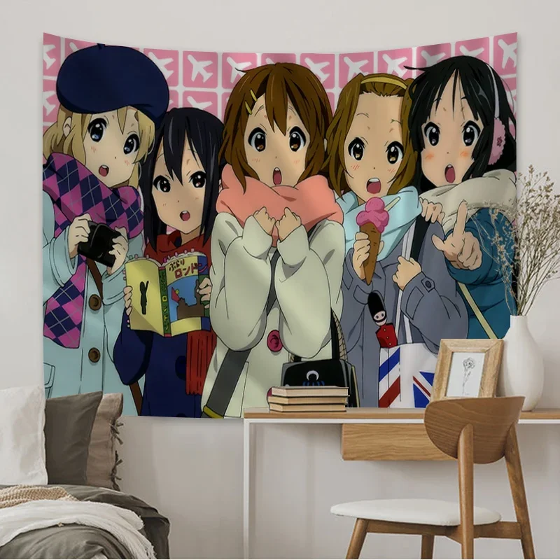 Nuovo K-ON! Anime Cartoon Hanging Tapestry Bohemian Mandala Wall Art Home Party decorativo Japan Game Photo Background Cloth