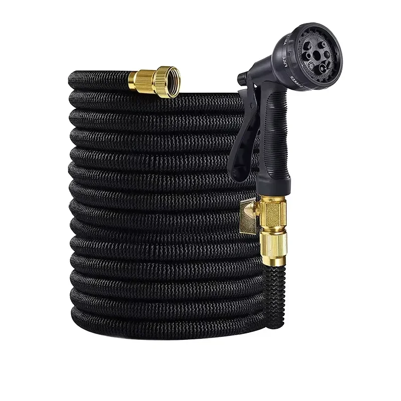 for High Pressure Telescopic Magic Water Pipe Hose Plastic Rubber Garden Hose Reel Length for Car Wash Cross Border