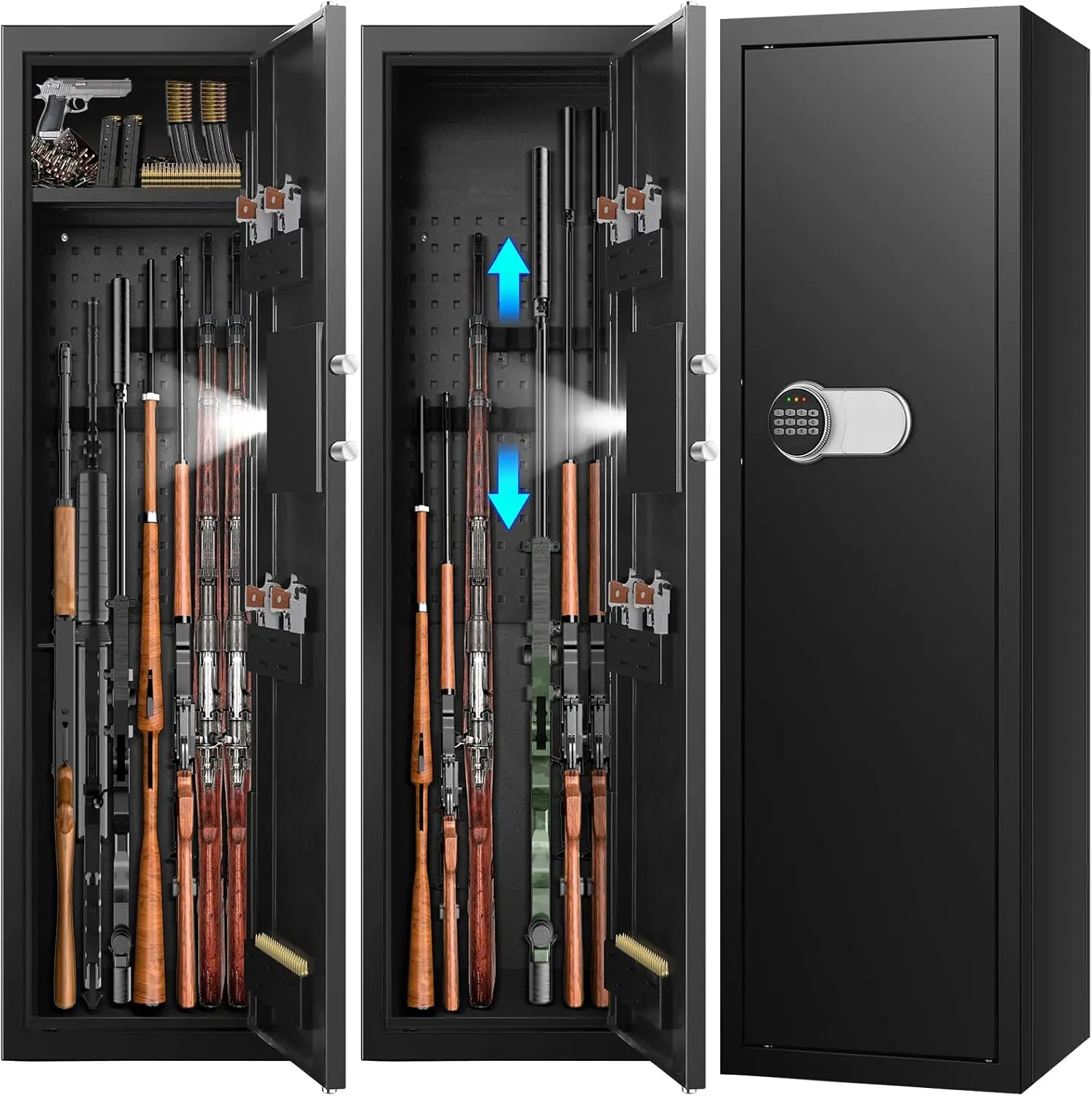 7-8 Fireproof Gun Safe,Anti-Theft Gun Safes for Home Rifle and Pistols,Gun Cabinet,Gun Safes & Cabinets,Rifle Safe