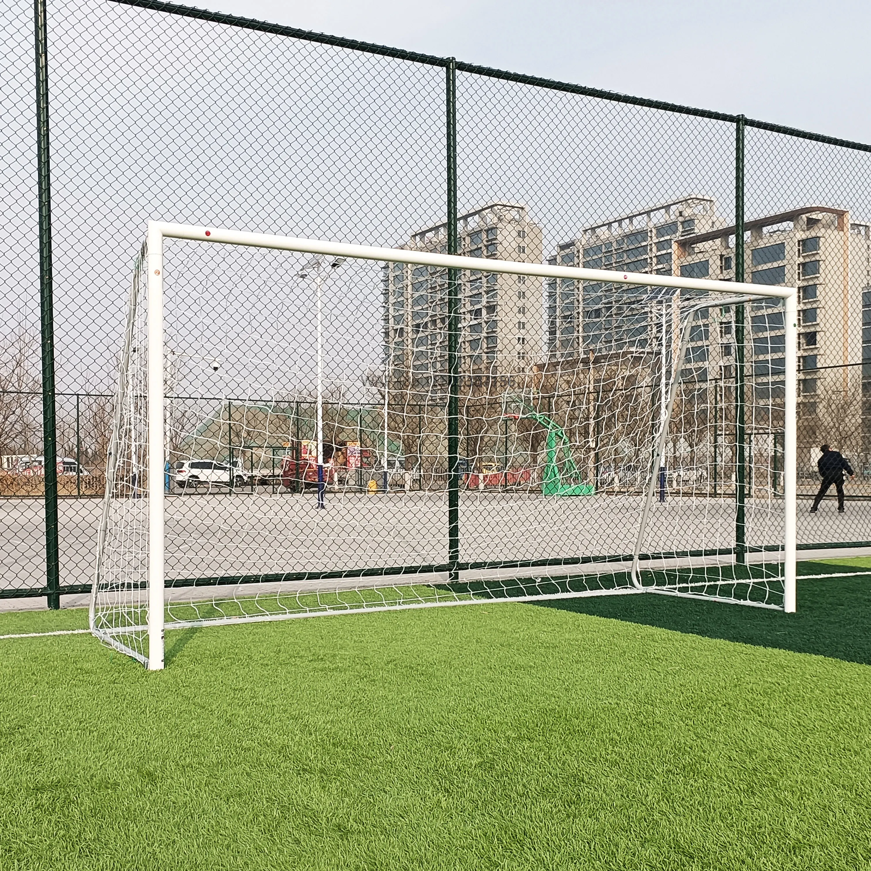 High Quality Portable Soccer Goal Post Mini Aluminum Football Goal for Training Durable and Retains Air Well on Sale