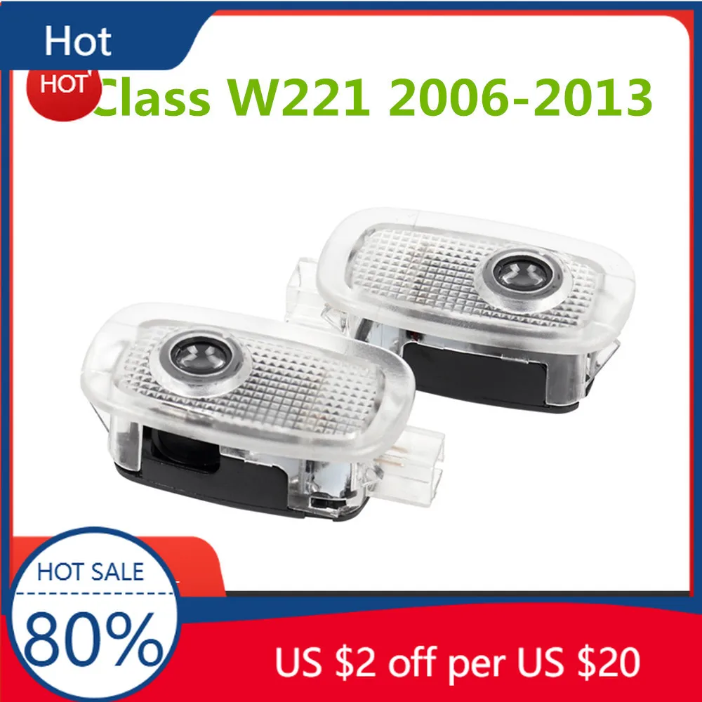 

2026 Hot Car Sticker New LED Car Door Welcome Projector Ghost Shadow Light Accessories For Mercedes Benz S Class W221 S500 S350
