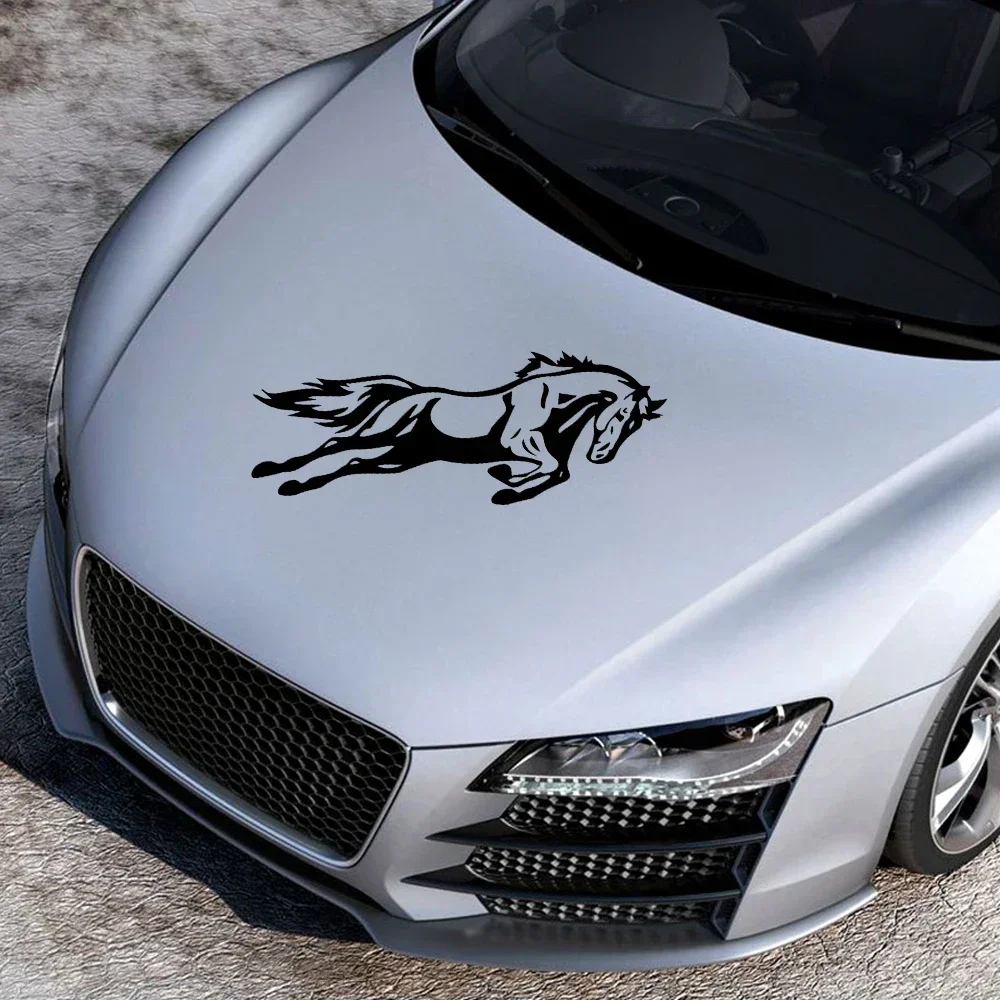 

Универсальная наклейка на автомобиль в виде прыгающего коня, персонализированная водонепроницаемая виниловая наклейка на кузов автомобиля и лобовое стекло, аксессуары для декора экстерьера автомобиля