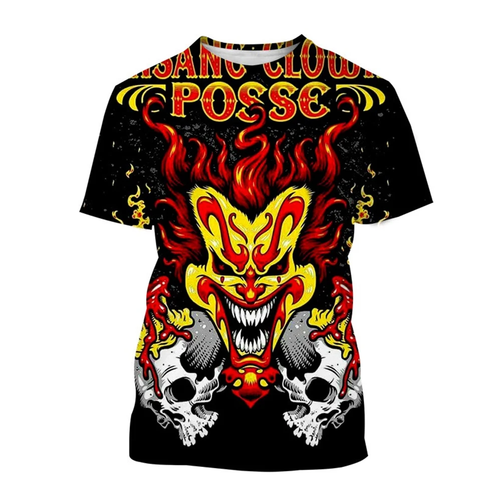 Newest Men\'s Fashion Insane Clown Posse Icp Joker Cards 3D Printed T Shirt Casual Rock Hip Hop Short Sleeve Tee Shirt Tops