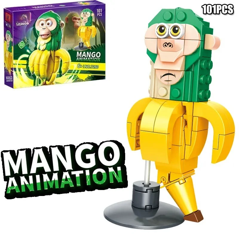 Jouet robot bloc de construction : modèles de figurines d'action Matchstick & Shark |   Jouet d'assemblage pour garçons, cadeau d'anniversaire en bloc de construction