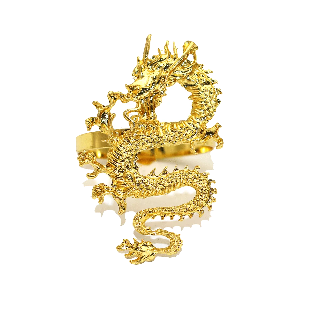 6 шт., золотое кольцо для салфеток с животными, птица, лошадь, дракон, змея, стрекоза, бабочка, держатель для салфеток для свадьбы, рождественской вечеринки, декор для обеденного стола