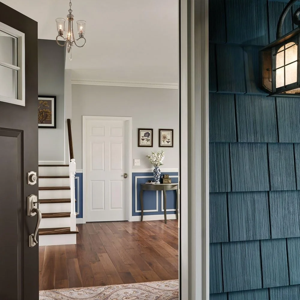 Single Cylinder Handleset Right Hand Accent Lever Matte Black Door Hardware Easy Installation Adjustable Throughbolt Security