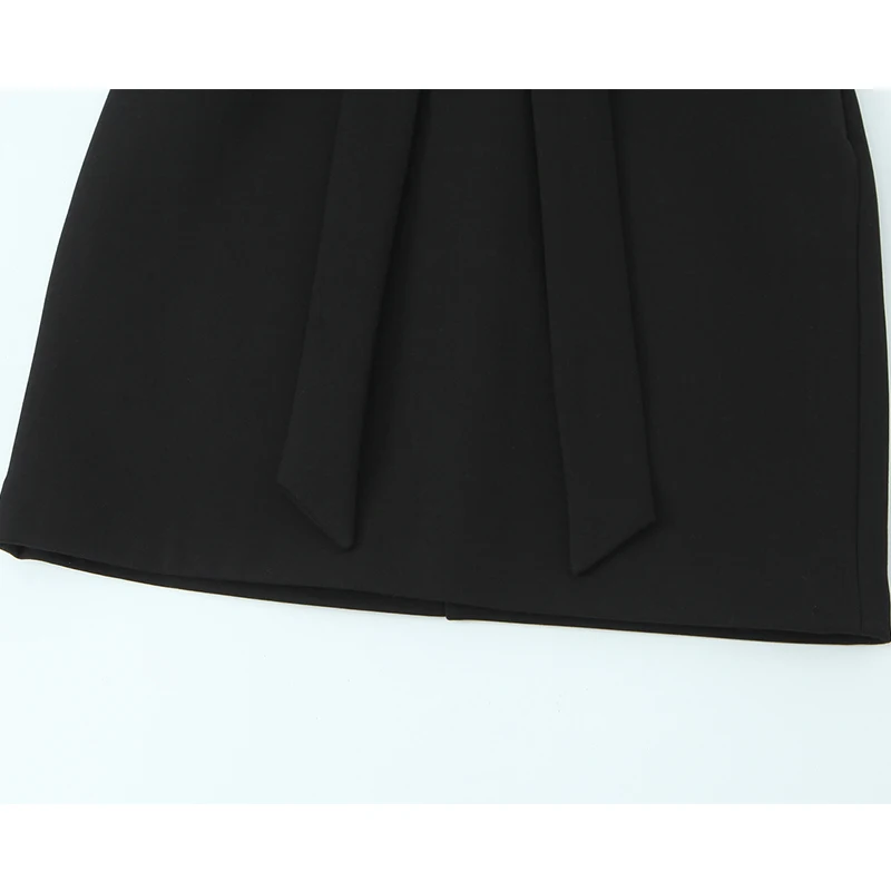 Vestido feminino 2025 novo sem mangas jóias botão elegante sexy vestidos curtos viajando moda personalidade arco mini vestido ﻿