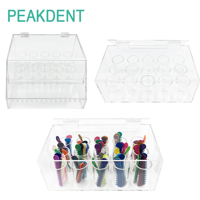 

1pcs Dental Orthodontic Power Chain Storage Box Elastic Ligation Wire Storage Box Acrylic Distributor Bracket Box Dental Tools