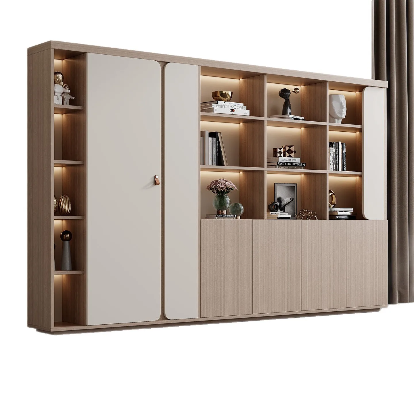 Office Furniture Combination Office Bookcase Locker Boss Desk Background Cabinet Display Cabinet File Cabinet