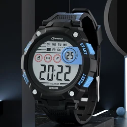 UTHAI Men's Electronic Watch High School Student Sports Watches Waterproof LED Alarm Clock Calendar Kids Digit Smart Wristwatch