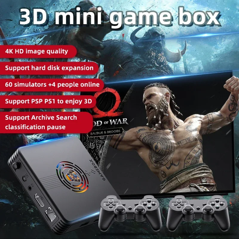 2025 جديد X9 ريترو صندوق ألعاب صغير وحدة تحكم فائقة مدمجة 70000 + ألعاب محاكي اكسسوارات 4K HD عرض على شاشة عرض التلفزيون