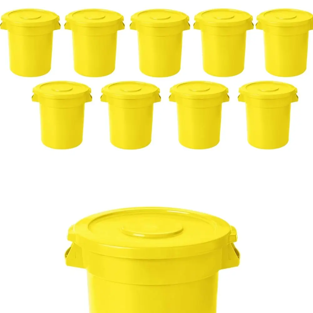 

32 Gallon Trash Can With Lid Round Ingredient Storage Containers Recycling Bin Kitchen Garbage Can Oice Garbage Can Trash Barrel