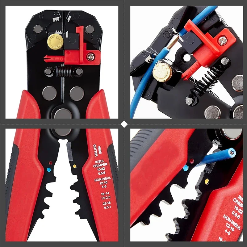 Stripping Pliers Cable Stripper Tool Hand Tool Crimping Terminal 0.2-6.0mm Multifunctiona High-precision Automatic Wire Stripper