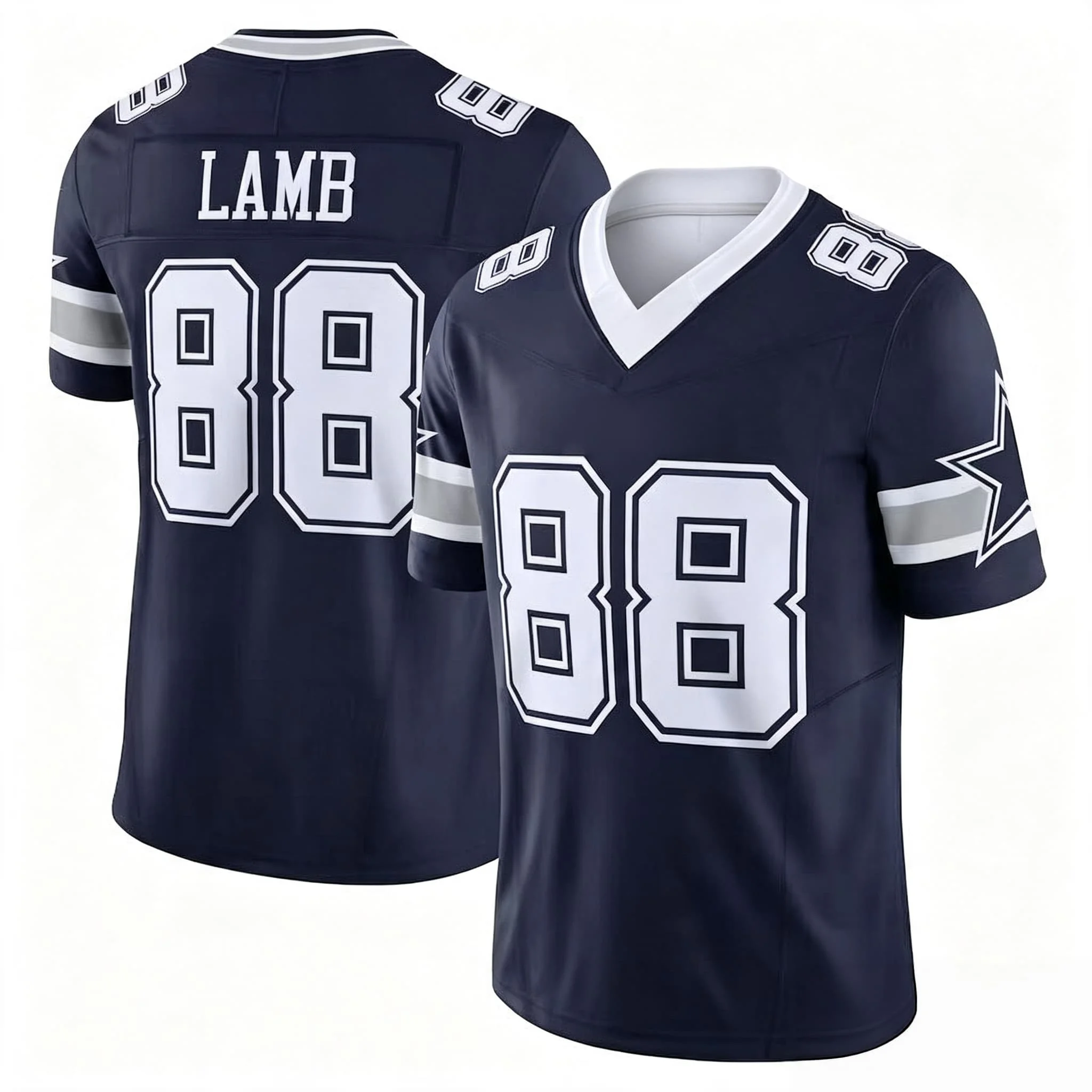 Immagine 4: Numero di maglia dei Dallas Cowboys. Maglia da casa 88 CeeDee Lamb blu navy, adatta per lo sport e l'uso quotidiano, abbigliamento coordinato per la famiglia 2026