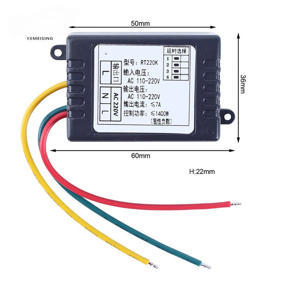 Compact Design Delay Switch Module 220V Delay Switch Circuit Board And Plastic Material Automated Power-on Delay