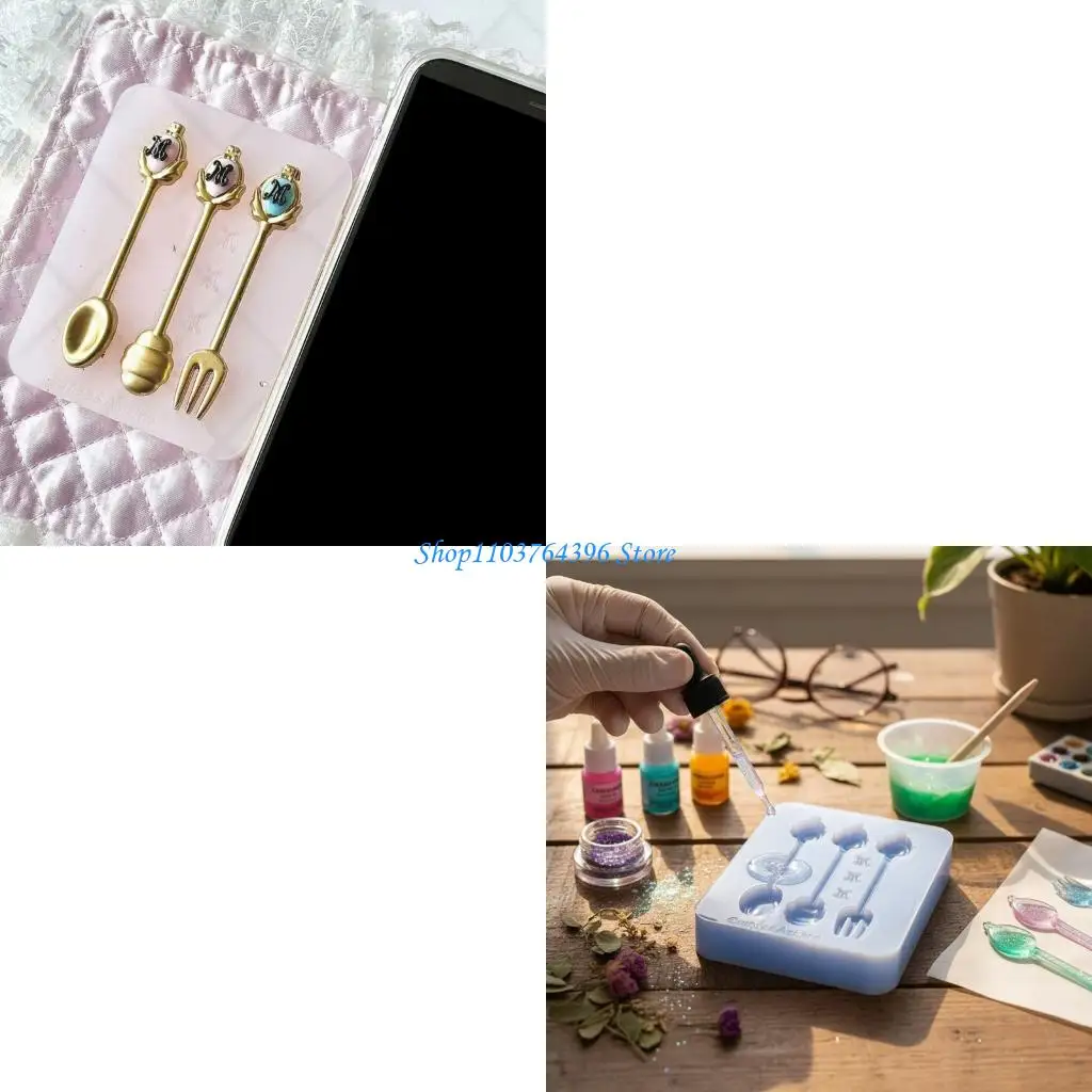 

Nonstick Silicone Spoon Fork Baking Mold For Cake Decoration Soap Making