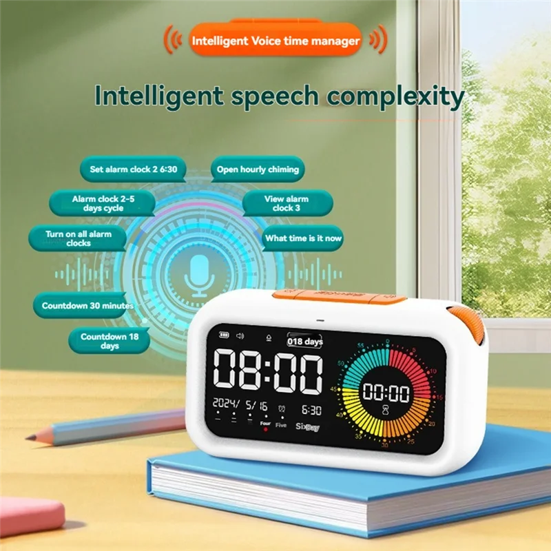 Neu!Smart Voice Time Manager Ausgezeichneter intelligenter Zeitmanager für Schüler, Selbstregulierung, Lernwecker, Zeitmanager