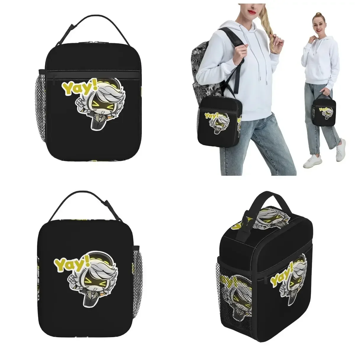 Murder Drones N Cute Anime Thermal Insulated Lunch Bag for Picnic Portable Food Bag Thermal Cooler Lunch Boxes