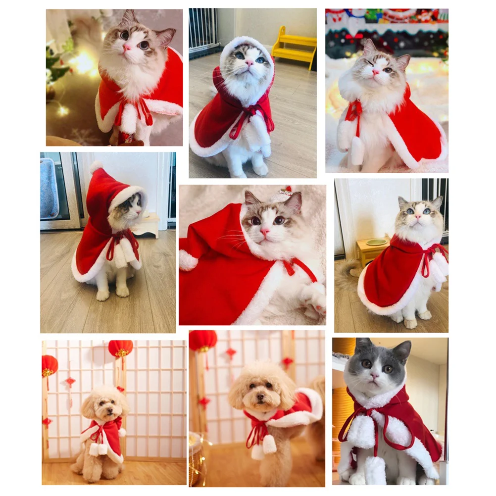 Christmas Dog Costume For Small Dogs Cat Funny Santa Claus Cosplay Clothes Puppy Jumpsuit Chihuahua Yorkshire Pet Supplies Party